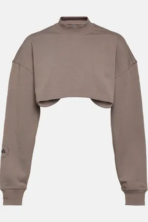 adidas TrueCasuals cropped cotton sweatshirt