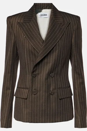 Jean Paul Gaultier Tattoo pinstripe wool-blend blazer