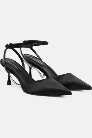 Simkhai Crystal-embellished satin pumps