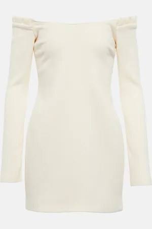 Khaite Octavia off-shoulder wool minidress