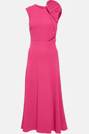 Roland Mouret Floral-appliquÃ© cady midi dress