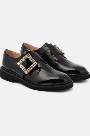 Roger Vivier Embellished patent leather loafers