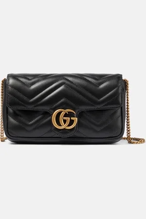 Gucci GG Marmont leather wallet on chain