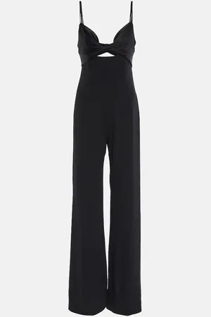 GALVAN Prism satin-trimmed crÃªpe jumpsuit
