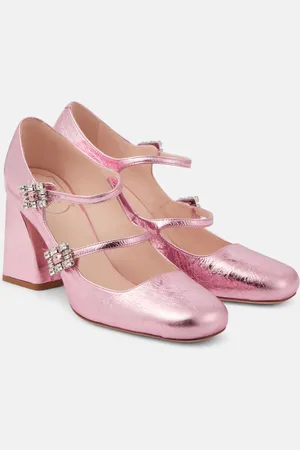 Roger Vivier TrÃ¨s Vivier Babies Mini metallic leather pumps