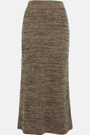 Chloé ChloÃ© Cashmere and silk-blend skirt