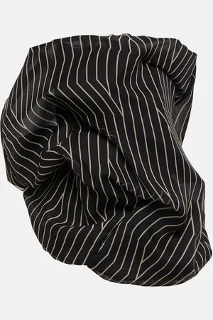 Rick Owens Striped strapless silk top