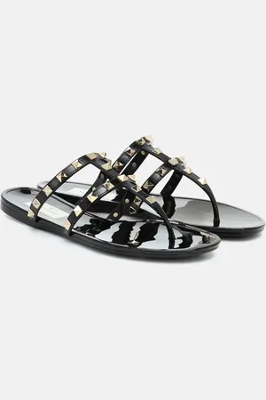 VALENTINO GARAVANI Rockstud PVC thong slides