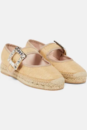 Roger Vivier Babies embellished canvas espadrilles