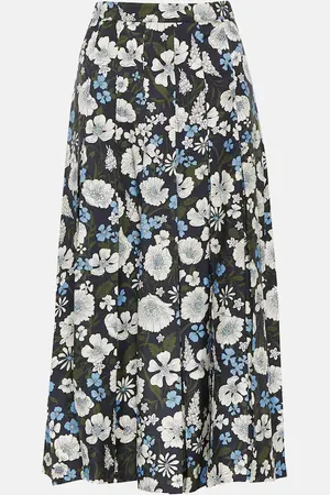 VERONICA BEARD Norris pleated silk-blend midi skirt