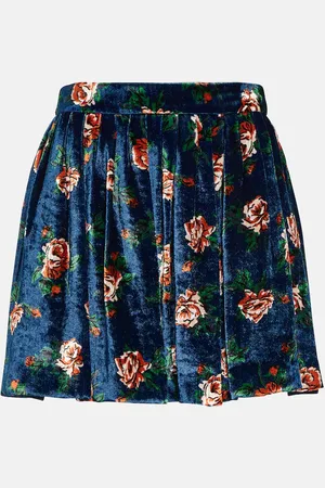 Kenzo Floral velvet miniskirt