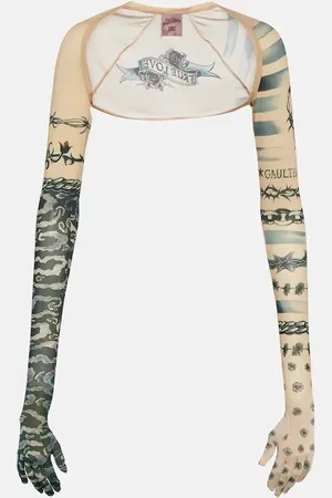 Jean Paul Gaultier X KNWLS printed jersey crop top