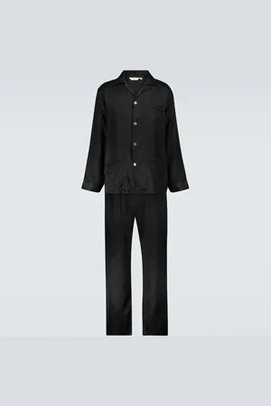 DEREK ROSE Woburn striped silk pajama set