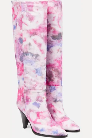 Isabel Marant Ririo printed leather knee-high boots