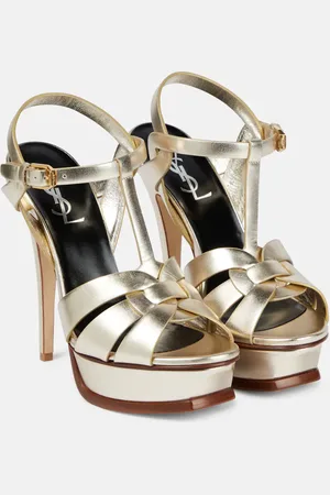 Saint Laurent Tribute 105 leather platform sandals
