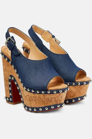 Christian Louboutin Super Joan denim platform sandals