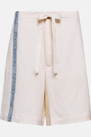 J.W.Anderson High-rise cotton and linen shorts