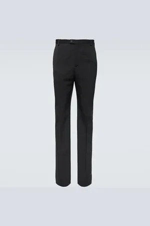 Saint Laurent High-rise wool tuxedo pants