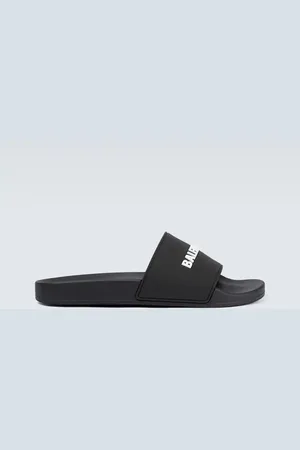 Balenciaga Pool logo rubber slides
