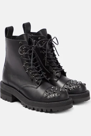 JUNYA WATANABE Embellished leather biker boots