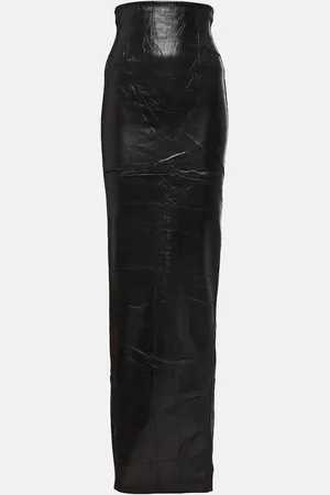 Rick Owens Coated denim maxi skirt
