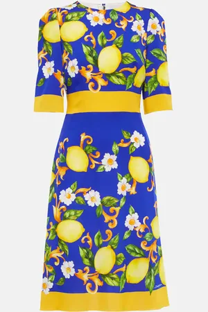 Dolce & Gabbana Printed silk-blend midi dress