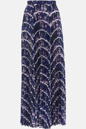 Altuzarra Sif printed pleated maxi skirt