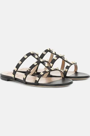 VALENTINO GARAVANI Rockstud leather slides