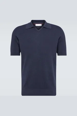 Brunello Cucinelli Ribbed-knit cotton polo sweater