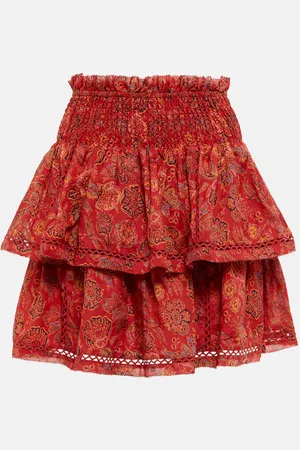 SIR Allegra floral ramie miniskirt