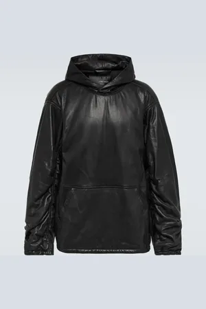 Balenciaga Oversized leather hoodie