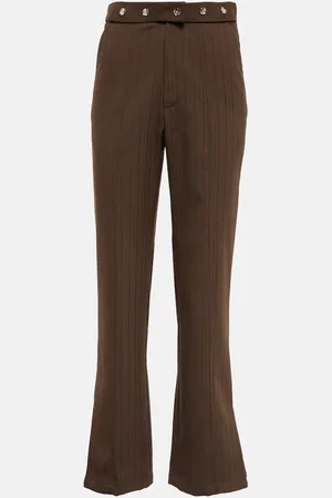 JACQUES WEI High-rise split-hem straight pants