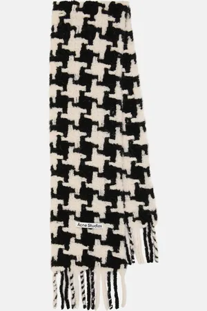 Acne Studios Houndstooth alpaca-blend scarf