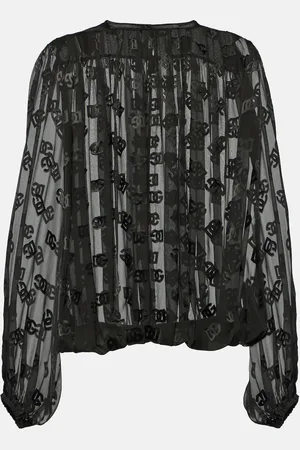 Dolce & Gabbana DG devorÃ© satin blouse