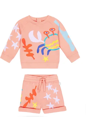 Stella McCartney Baby cotton sweatshirt and shorts set