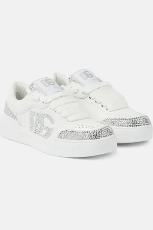 Dolce & Gabbana New Roma embellished leather sneakers