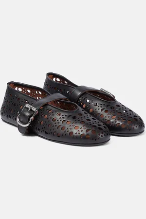 Alaïa AlaÃ¯a Vienne leather ballet flats