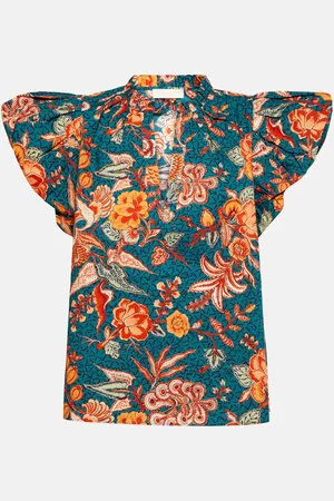 ULLA JOHNSON Evelyn floral cotton top