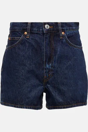 RE/DONE The Midi high-rise denim shorts