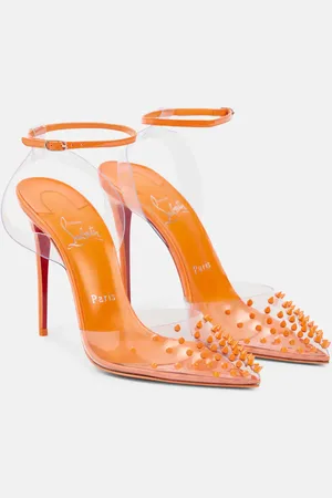 Christian Louboutin Spikoo 100 PVC and leather pumps
