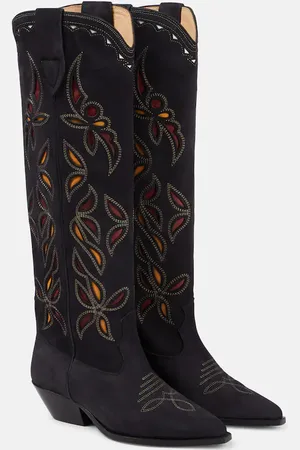 Isabel Marant Denvee suede cowboy boots