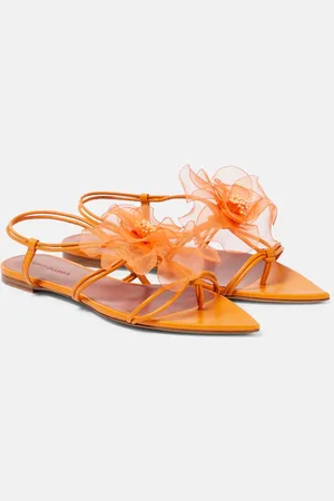 Nensi Dojaka AppliquÃ© leather thong sandals
