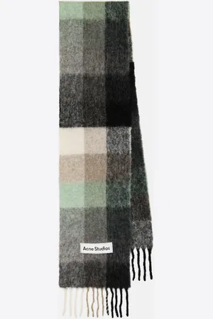 Acne Studios Checked alpaca wool-blend scarf