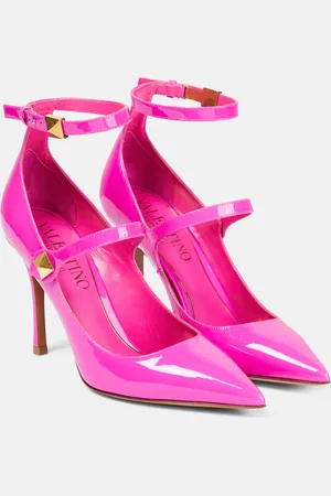 VALENTINO GARAVANI Tan-Go patent leather pumps