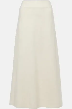 Lisa Yang Asta brushed cashmere midi skirt