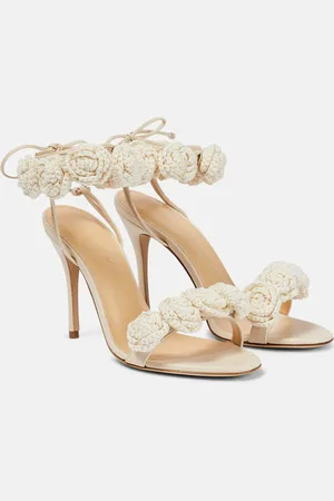 MAGDA BUTRYM Floral crochet and leather sandals