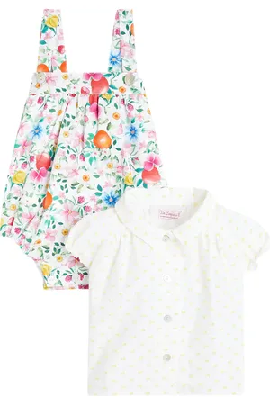 La Coqueta Baby Filada bodysuit and Peonia shirt set