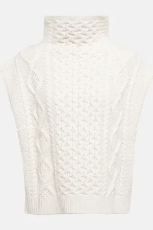 Ralph Lauren Cable-knit wool and cashmere sweater vest