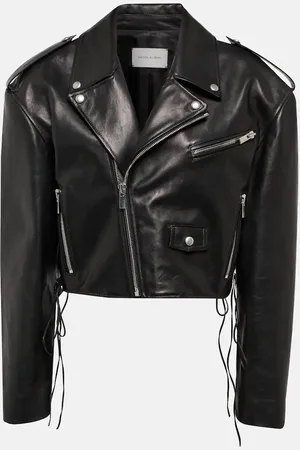 MAGDA BUTRYM Cropped leather biker jacket