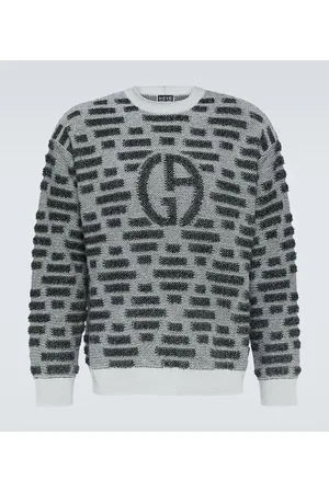 Giorgio Armani Logo intarsia virgin wool sweater